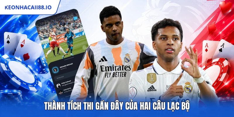 Thành tích thi gần đây của hai câu lạc bộ